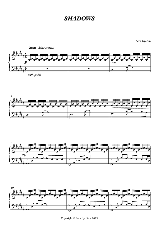 Shadows (only piano)